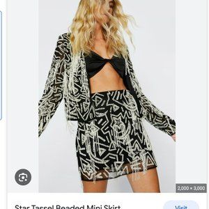 Star Tassel Beaded Two Piece Set